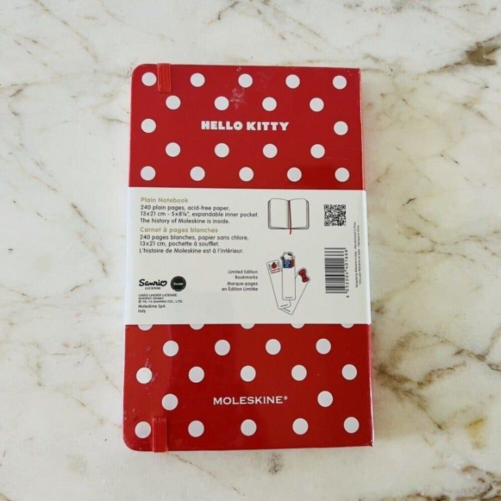 MOLESKINE Limited Edition Hello Kitty Notebook, Red, Plain/Blank, Hard Cover - Picture 5 of 5